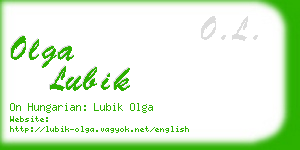 olga lubik business card